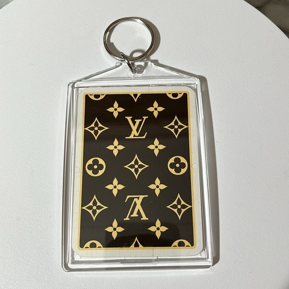 LOUIS VUITTON VINTAGE JACK OF DIAMONDS PLAYING CARD KEYCHAIN. EUC - Picture 4 of 4